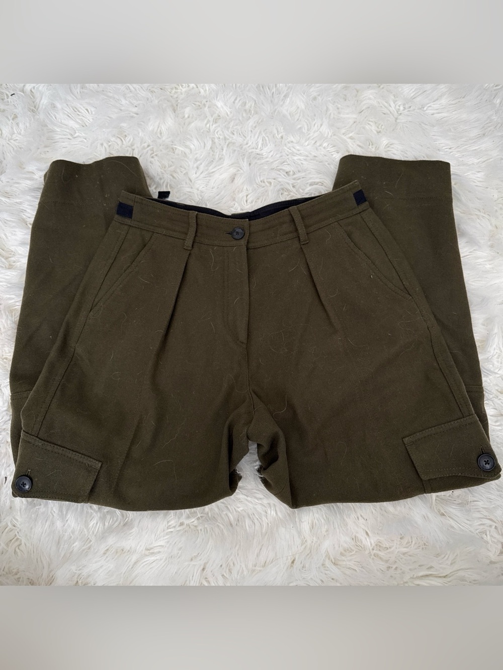 ME+EM olive green Wool pants